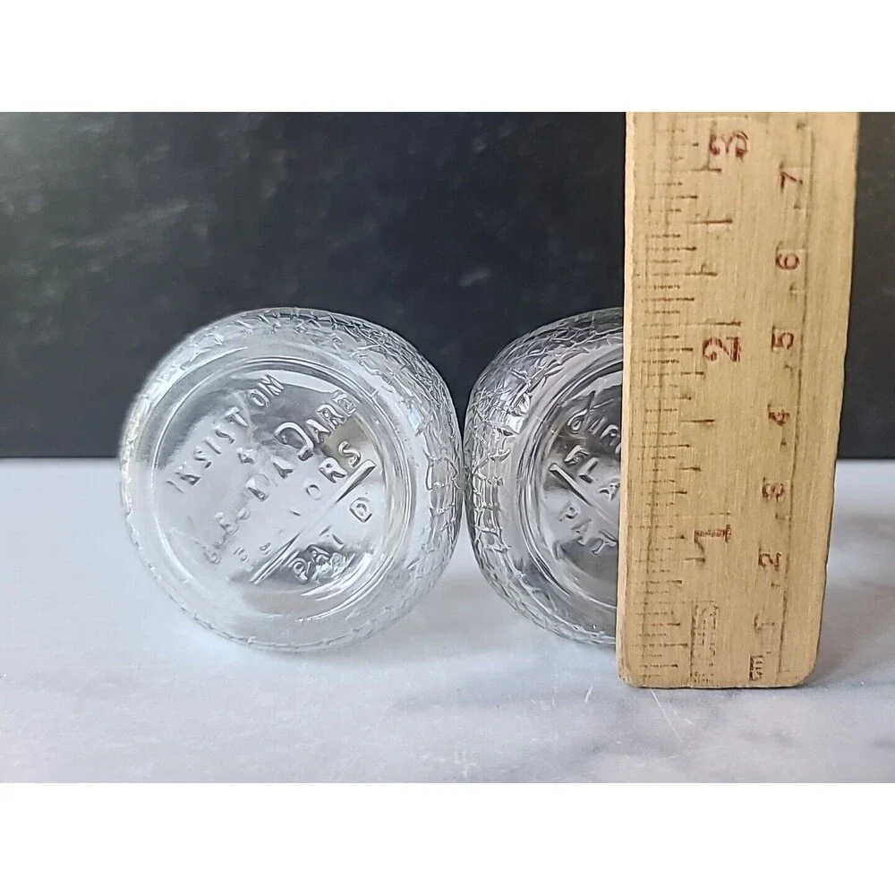 Vintage Glass Salt And Pepper Shakers